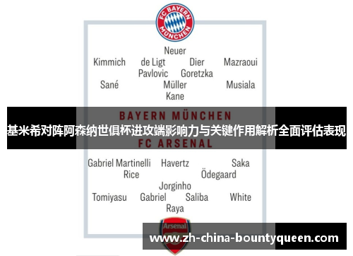 基米希对阵阿森纳世俱杯进攻端影响力与关键作用解析全面评估表现